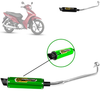 Escapamento Escape Descarga Competition Pro Tork Moto Honda Biz 125 2006 2007 2008 2009 2010 Curva Cromada