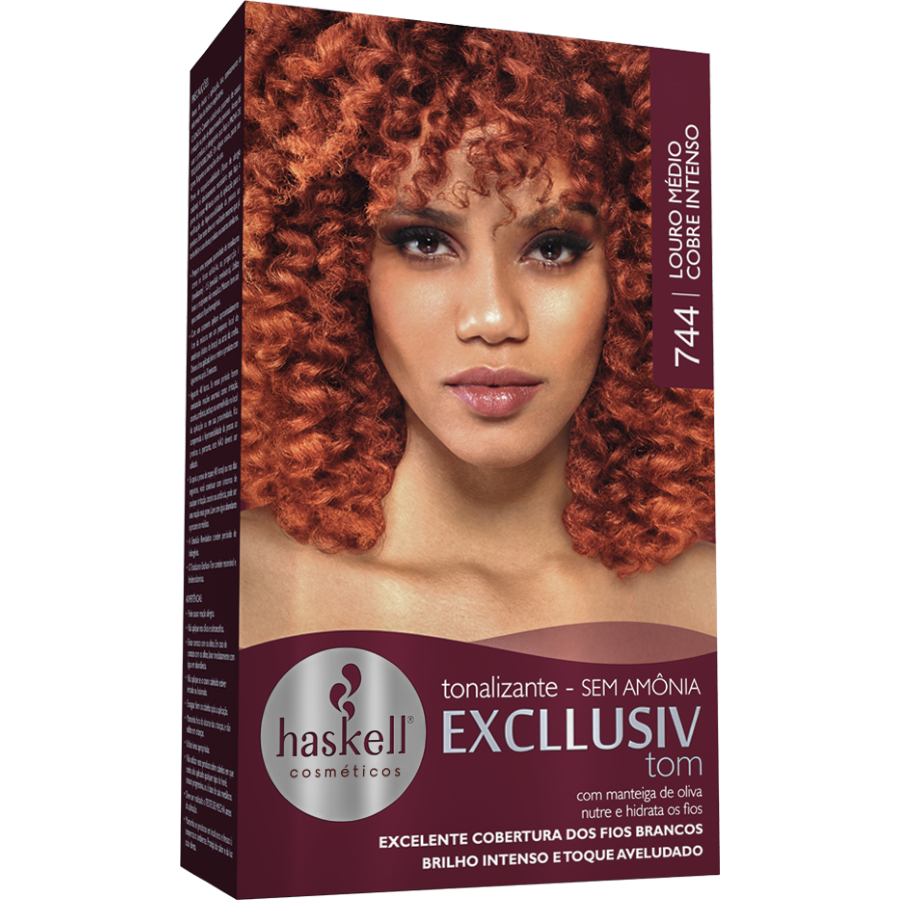 Tonalizante 744 - Louro Medio Cobre Intenso Haskell
