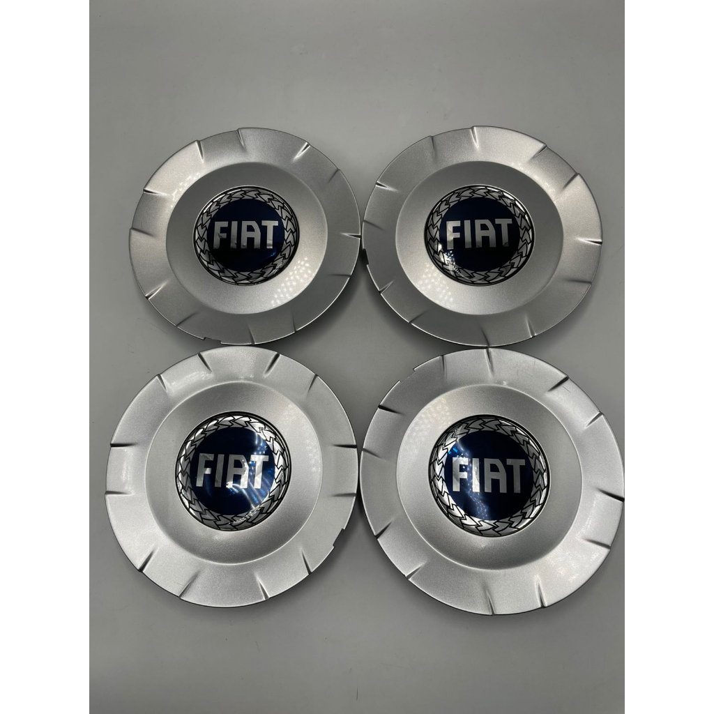KIT Calota Tampa Centro Roda Liga Leve Azul Fiat Stilo Aro15