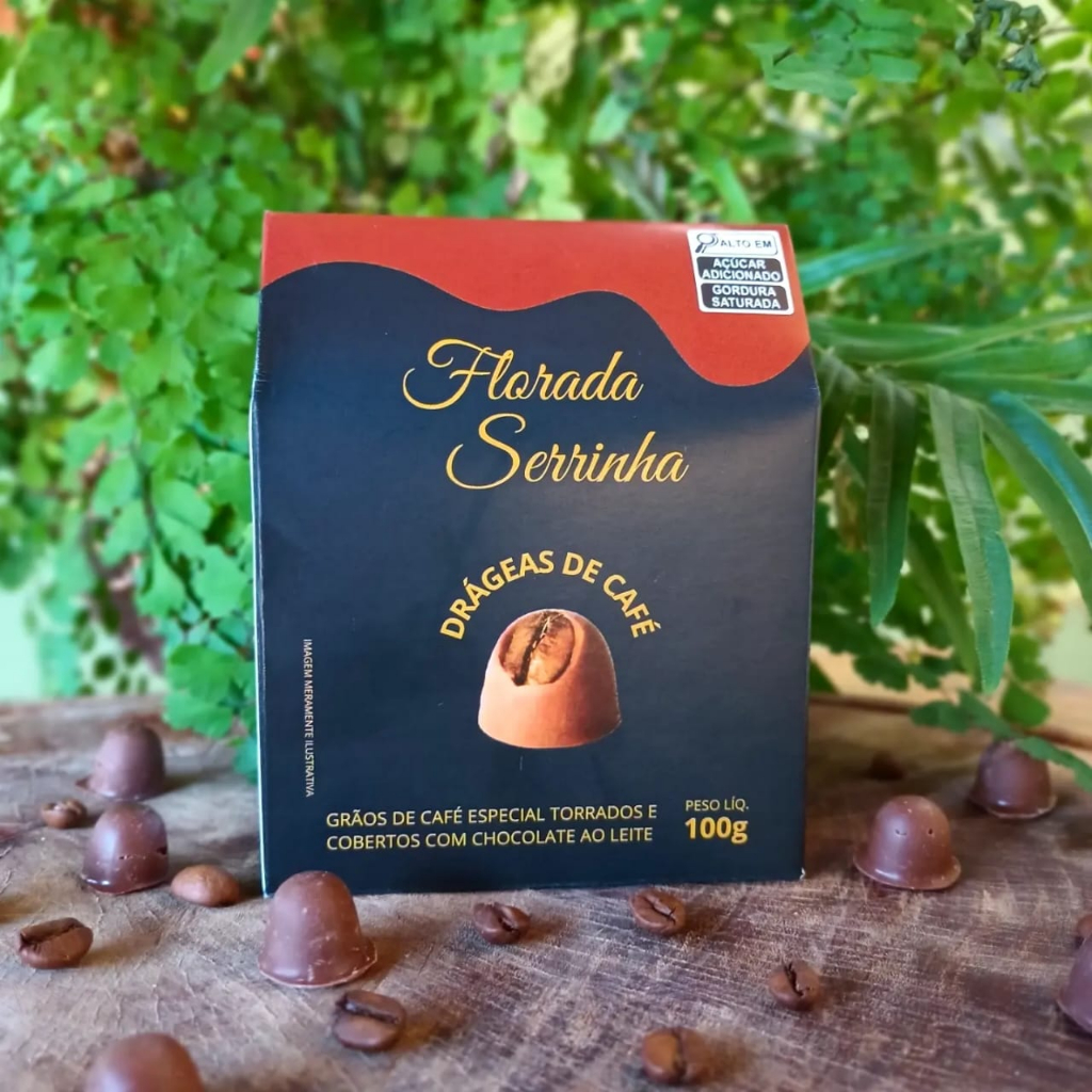 Chocolate ao Leite com Grão de Café Especial - Drágeas de Café - Drageado de Café