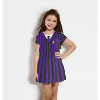 Vestido Infantil Personagens Vandinha Enid