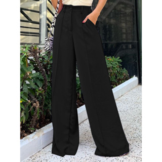 calca pantalona/wide leg/liso/basica/elegante/moda feminina/ly130