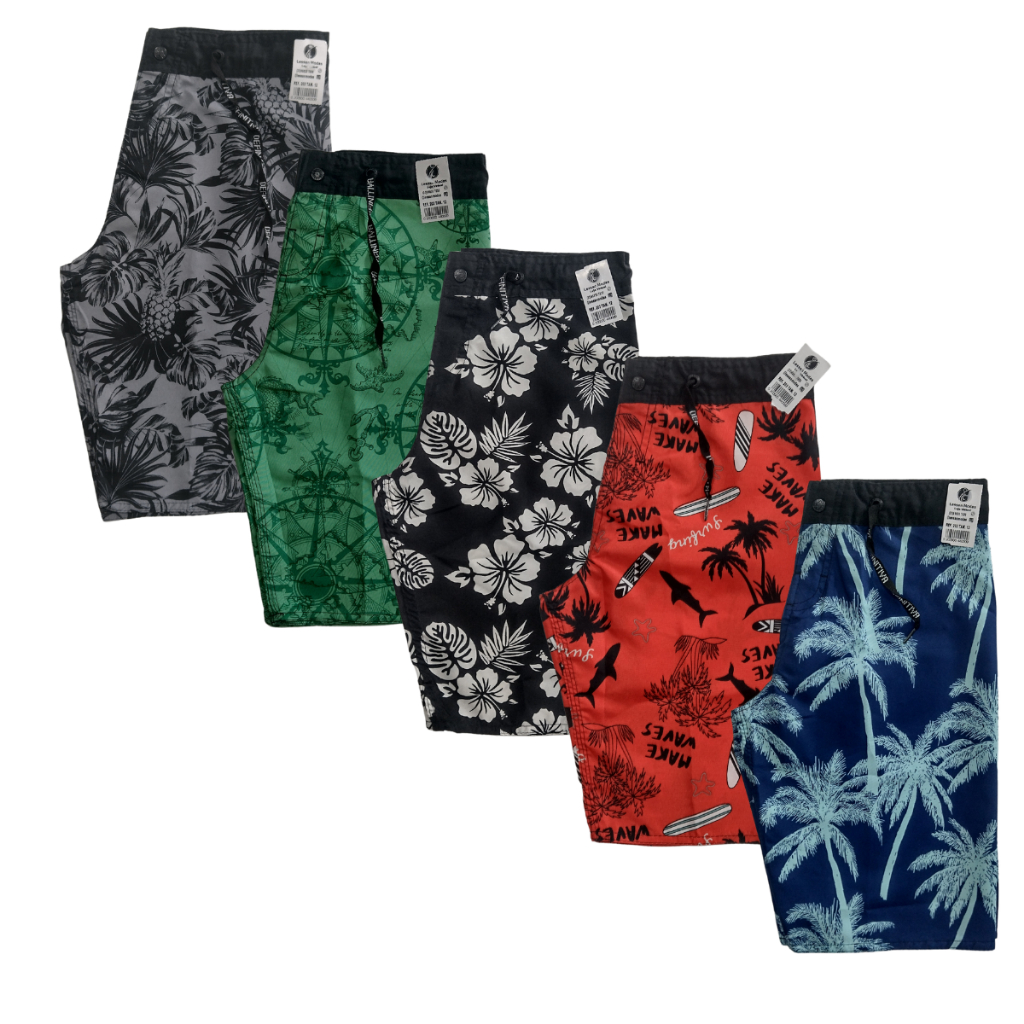 Kit Com 3 Bermudas Elastano Juvenil Tactel Praia Short Infantil Premium Seca Rápido