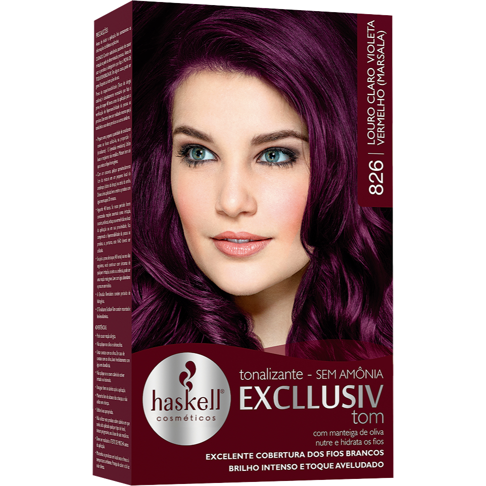 Tonalizante 826 - Louro Claro Violeta Vermelho Haskell