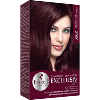 Tonalizante 5562 - Castanho Claro Vermelho Violeta Especial Haskell em Oferta na Shopee