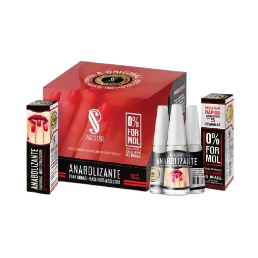 Pacstar Caixa De Base Anabolizante Fortalecedora De Unhas Com 20 Unidades 8ml