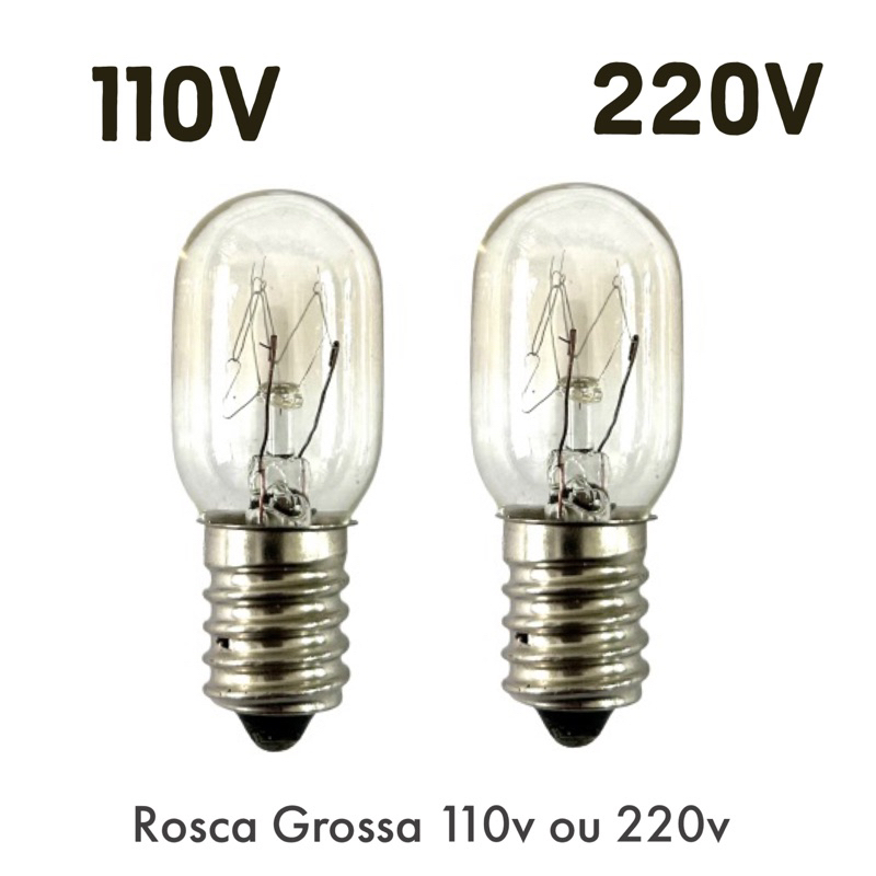 Kit 01/02/03 lâmpada Rosca Grossa 110V Ou 220V 15W E14 Para Máquina Costura