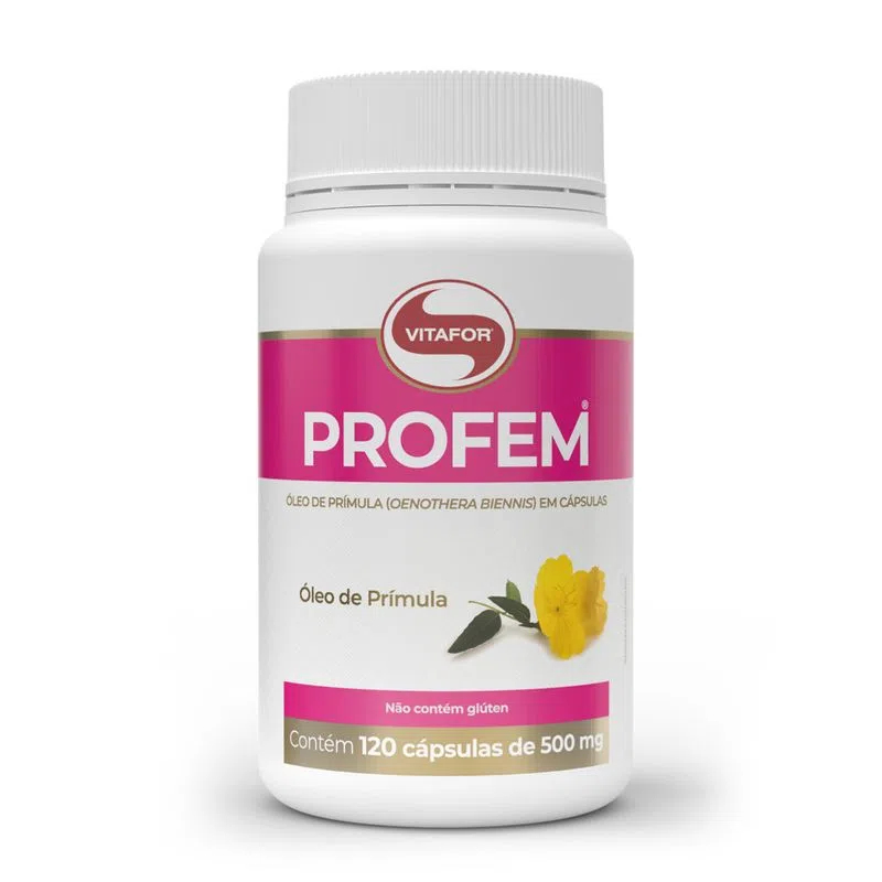 Profem Óleo de Prímula 500mg 120 Cápsulas - Vitafor