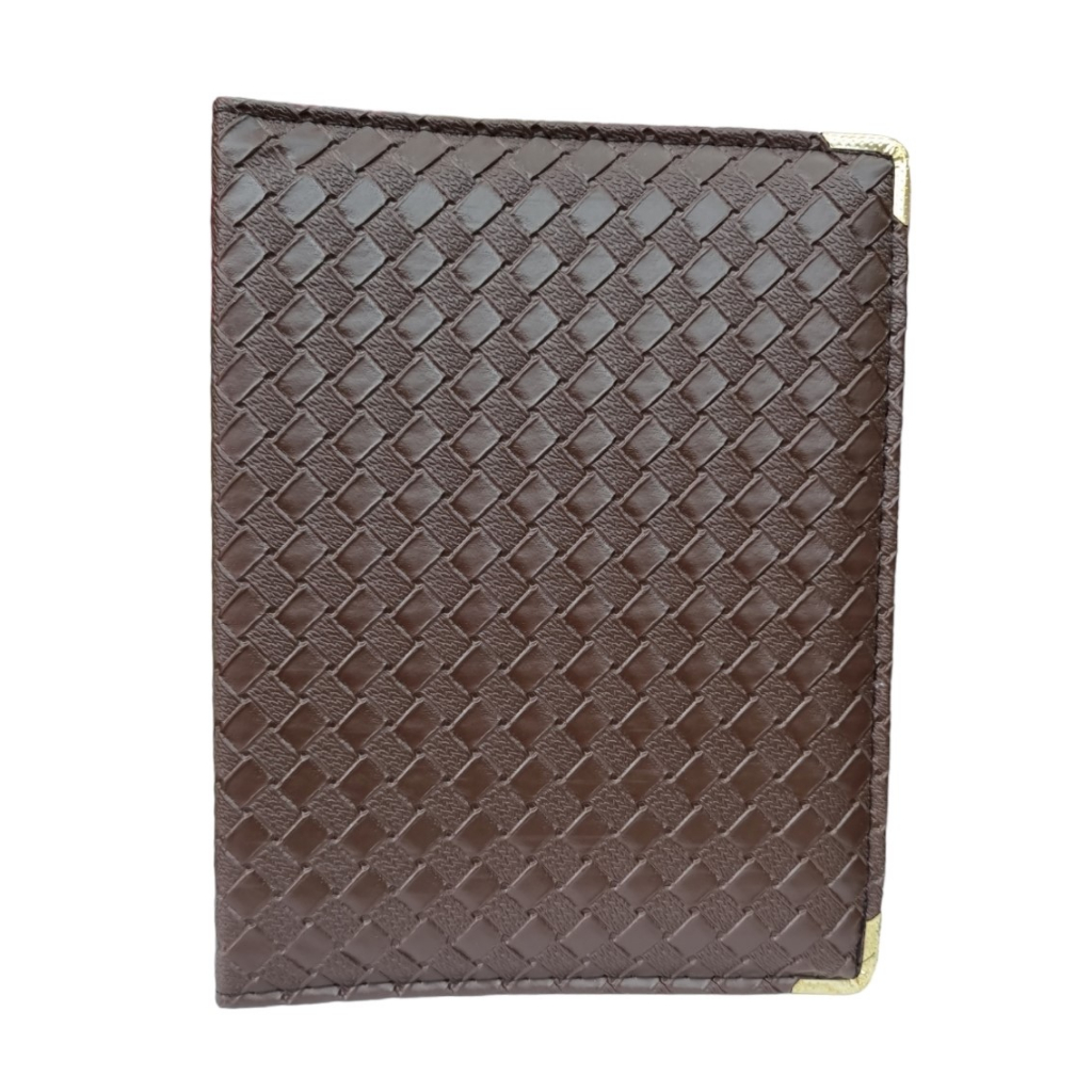 Pasta Para Hinos N.03 (hinarios) Trançado Marrom (18,5cm x 24,5cm)