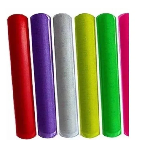 Pulseira Bate Enrola 50 unidades Cintilante Lisa Coloridas — imagem 2 de 2