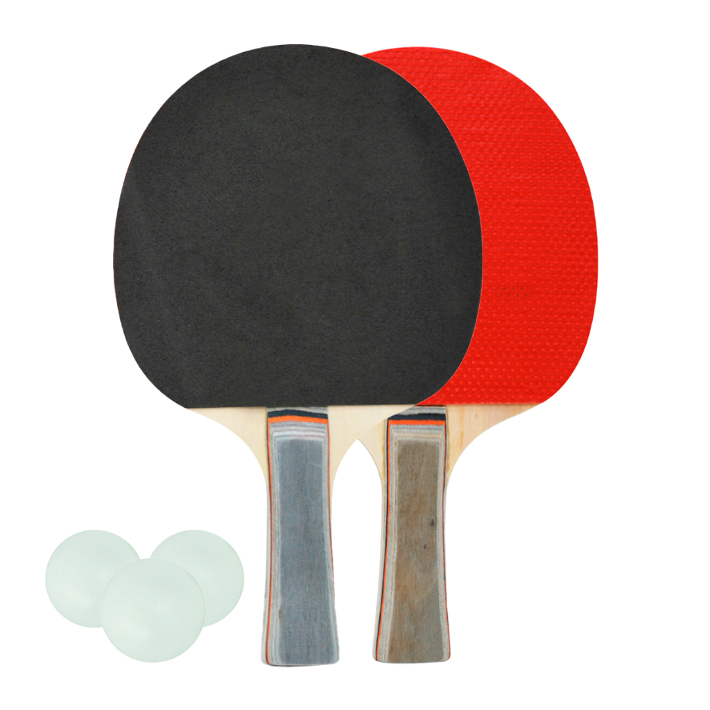 Par de Raquetes + 3 Bolas Tenis de Mesa - Ping Pong