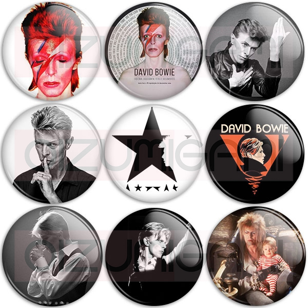 Bottons David Bowie - Tam: 4,5cm - broche - alfinete - boton - bottom - button - pin