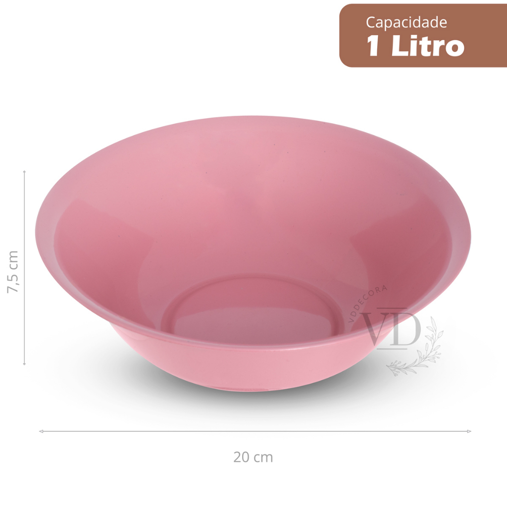 Kit Atacado 25 Bacias de Plástico Cores Sortidas Multiuso Cozinha