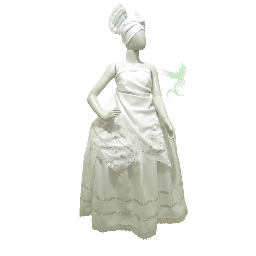 ROUPA BRANCA LUXO BAIANA COMPLETA 3PÇS UMBANDA CANDOMBLÉ ENVIO IMEDIATO