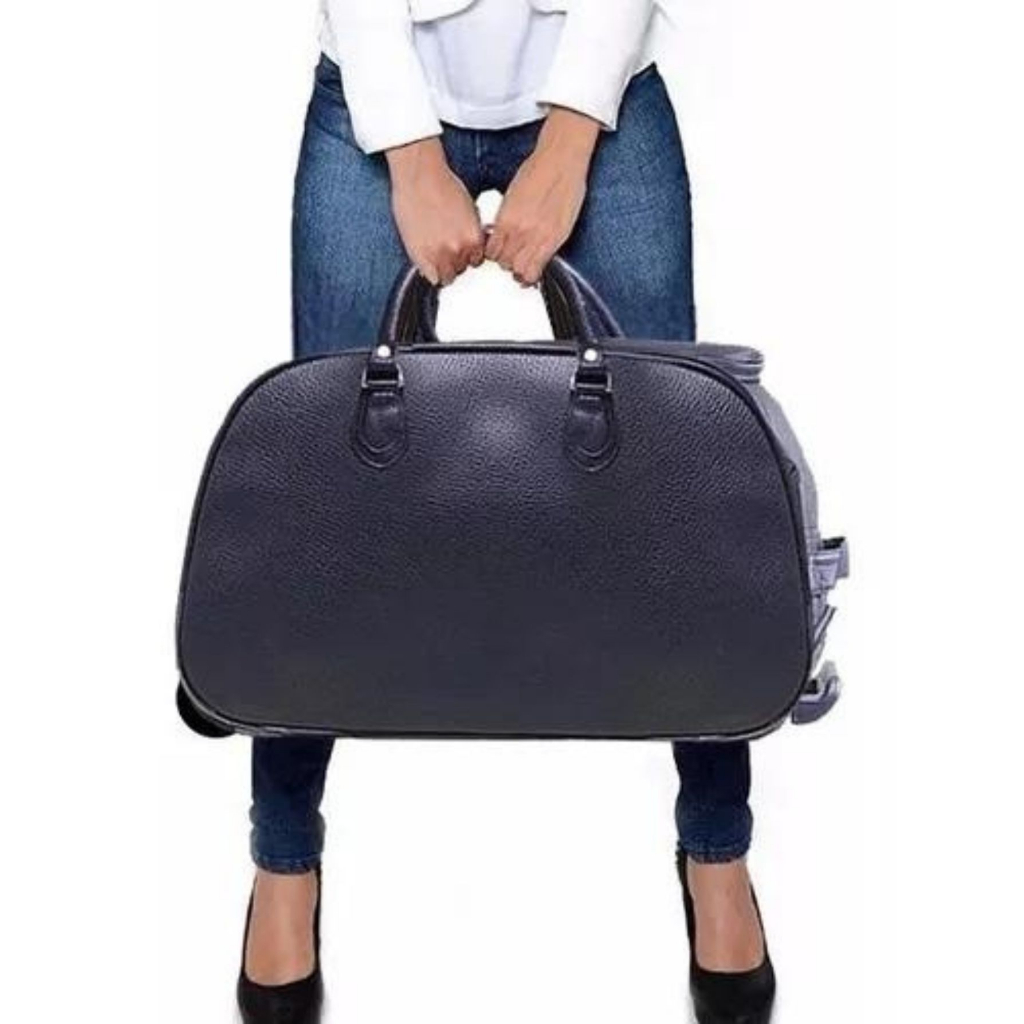 Bolsa Mala De Mão Para Viagem Bordo Couro Sintético Varias Cores sem dodinha