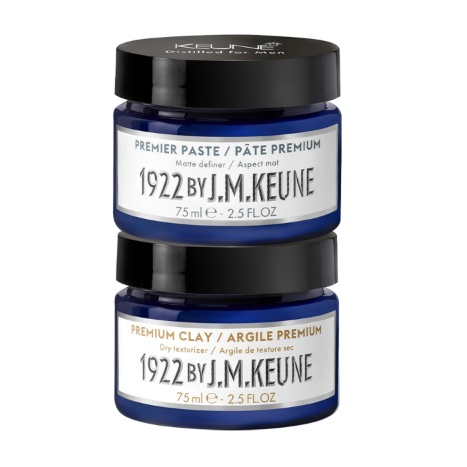 Kit Keune 1922 By J.M. Premium Clay e Premier Paste (2 produtos)