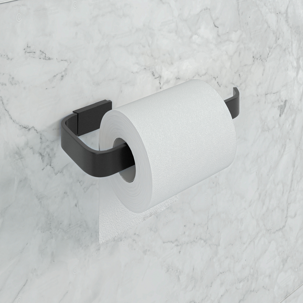 Porta Papel Higiénico Preto Stander em Oferta na Shopee