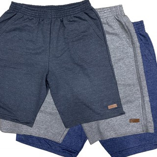 Bermuda Moletom Tamanho Plus Esporte Com Bolso E Elastico Muito Confortavel