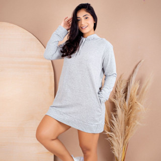 Vestido De Frio Feminino Vistido Blusão Vestido Moletom Vestidos