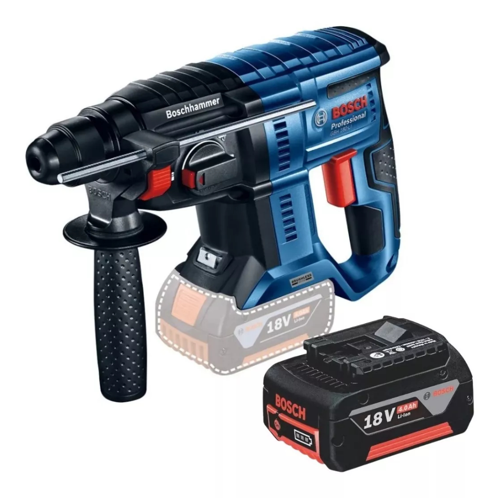 Martelete Perfurador Bosch A Bateria 18v 4ah Gbh 180-li Brushless Sem Carregador em Oferta na Shopee