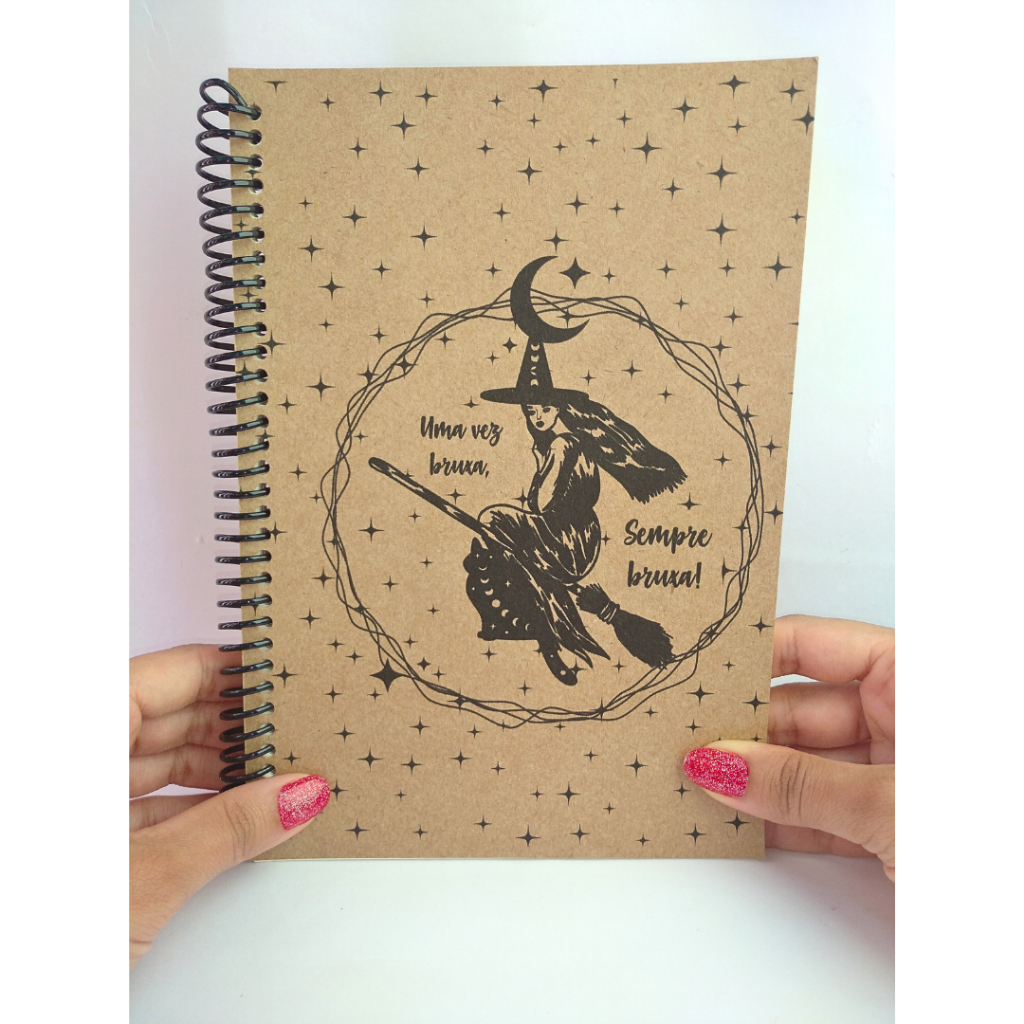 Caderno Kraft Místico Bruxa Wicca