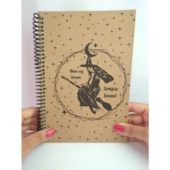 Caderno Kraft Místico Bruxa Wicca