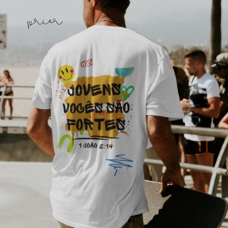 BLUSA EVANGELICA VERSICULO BIBLICO JOVENS ESTAMPA GRANDE