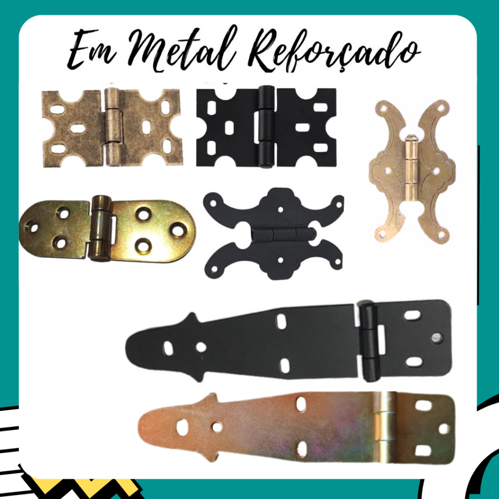 Dobradiça Mexicana Preta Tipo Colonial Rústica promoção 1pç em Oferta na Shopee