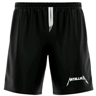 Bermudas Shorts Metallica Dry Fit Bandas de Rock Academia Treino Esportivo Masculino C/Bolsos em Oferta na Shopee