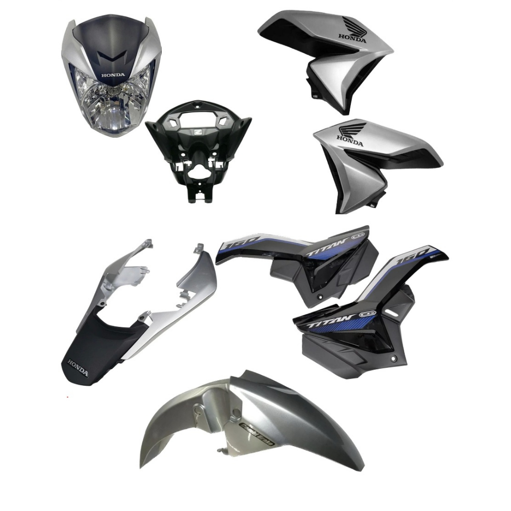 KIT CARENAGEM CG TITAN 160 2022 PRATA FORCE