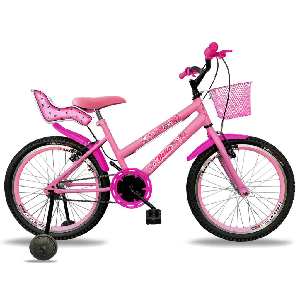 Bicicleta Infantil Menina Aro 20 Bella Com Rodinha e Cestinha 5 a 8 anos Cadeirinha de Bonecas em Oferta na Shopee