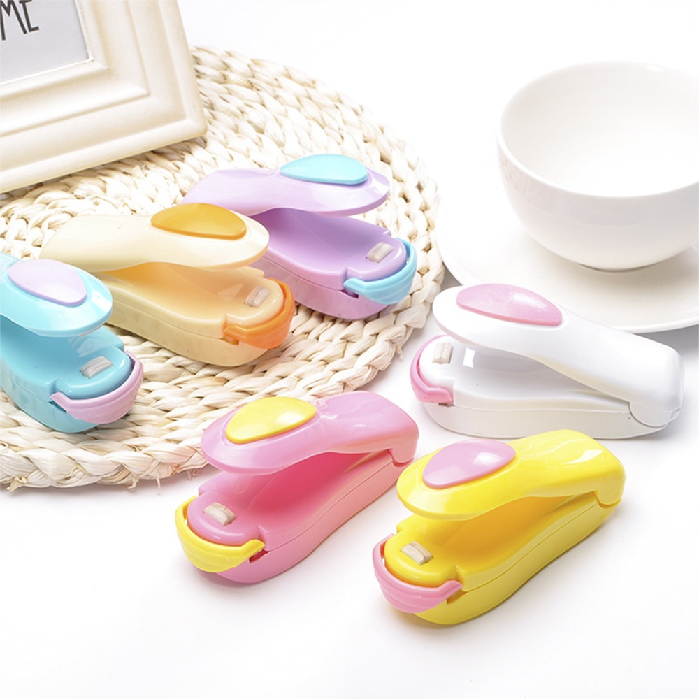 Mini Máquina Seladora a Pilha Colorida Com Imã de Geladeira Pratica e Rápida em Oferta na Shopee