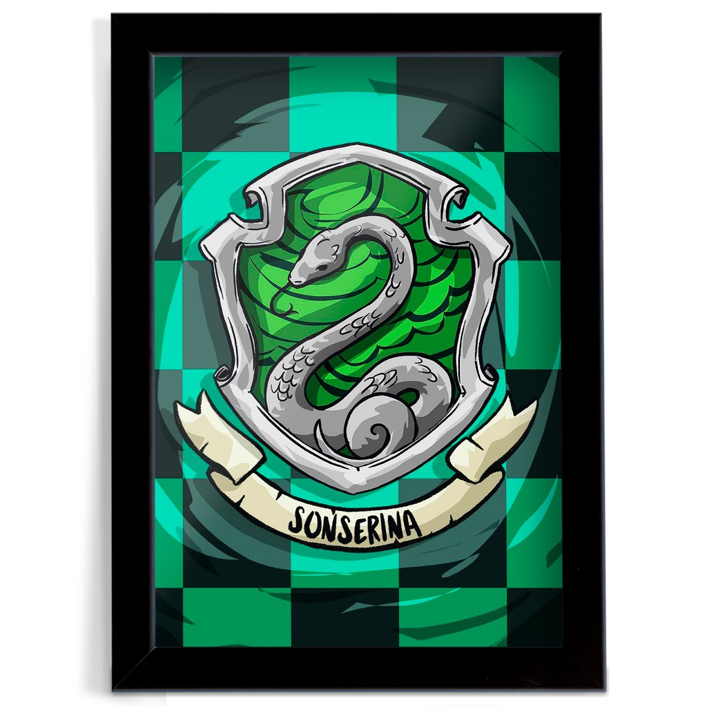 Quadro com Moldura A3/A4 Harry Potter - Sonserina
