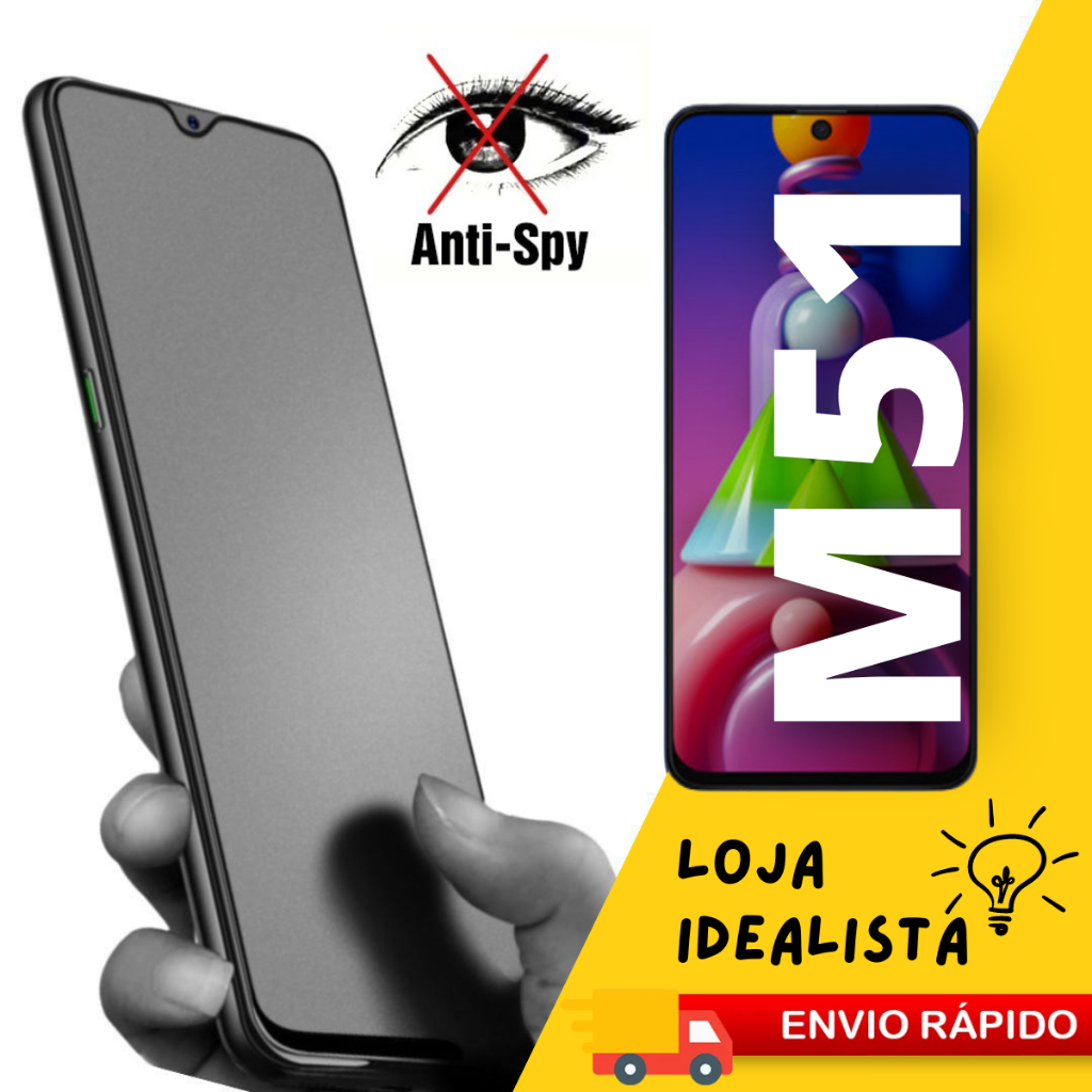 Pelicula Ceramica Fosca Privacidade P/ Samsung M51 9D 3D Matte Antispy Envio Rapido em Oferta na Shopee