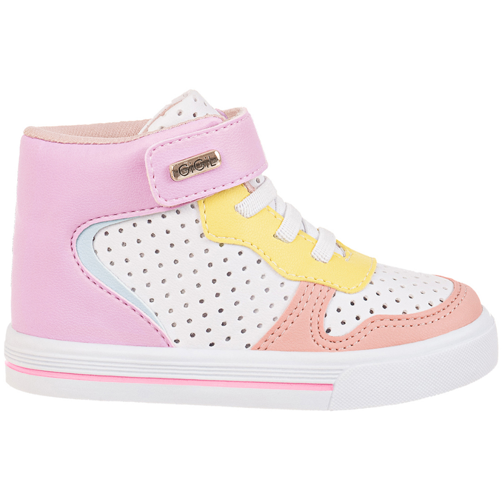 Detalhes do Tênis Botinha Infantil Coturno Cano Alto Feminino Casual Confortável Moda