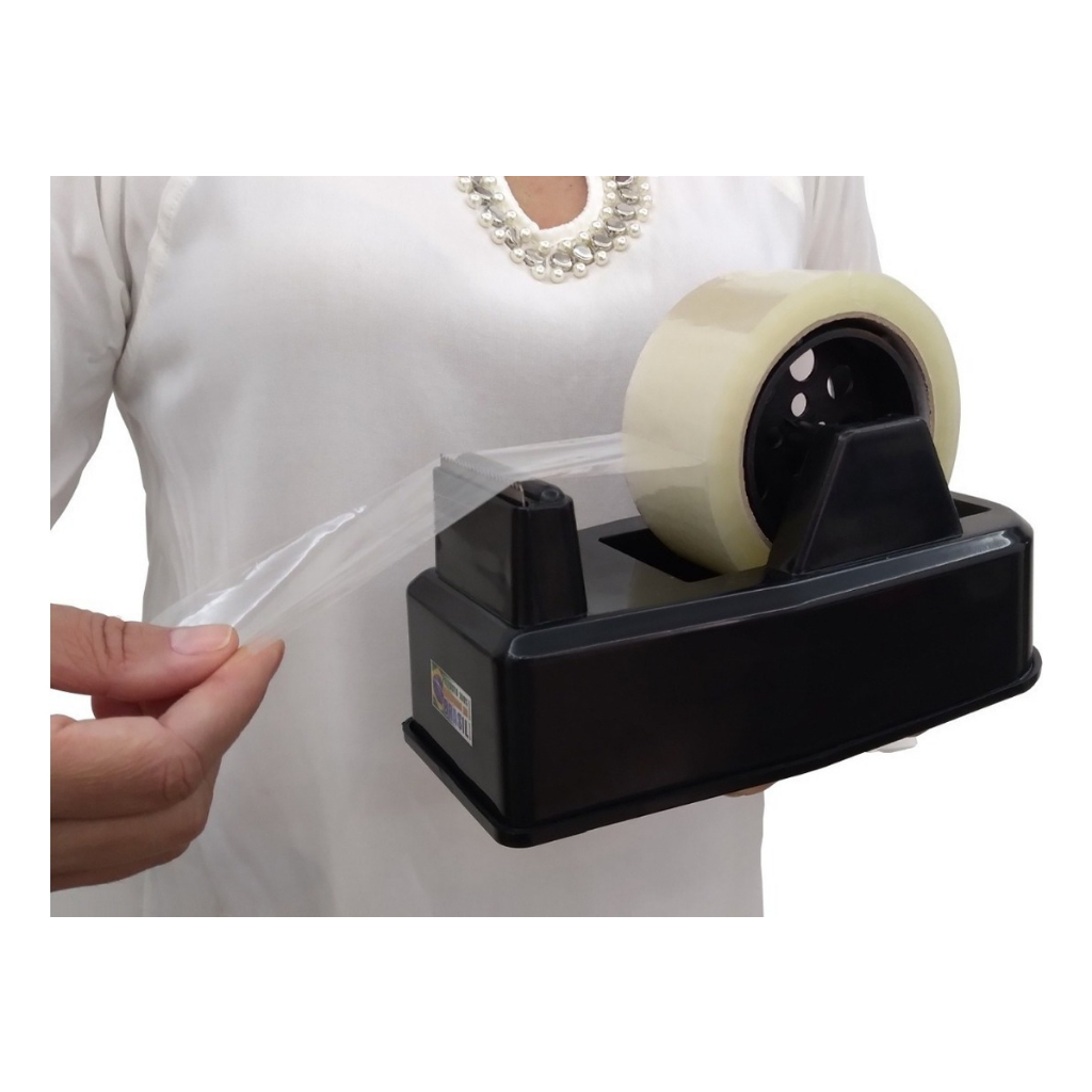 Suporte Aplicador De Mesa Bancada P/ Fita Durex Adesiva Larga 50mm Grande Dispensador Port...