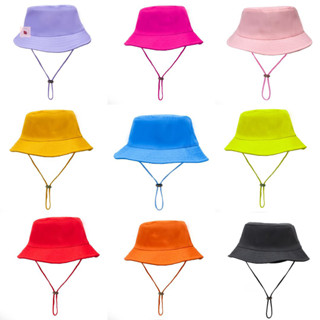 Boné infantil liso Bucket com cordinha e regulagem interna para menino e menina