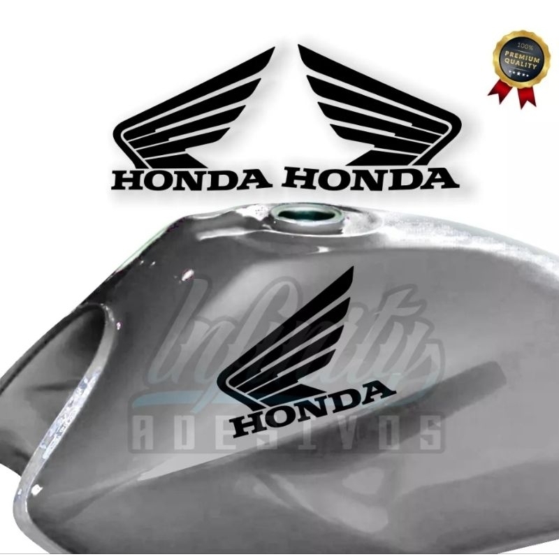 Adesivo Moto Par Asas Honda Tanque de Gasolina - 12x10Cm. em Oferta na Shopee