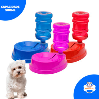 Bebedouro Automático Não Molha Pelos Longos Para Cães Cachorros Gatos 500ML Com Galãozinho
