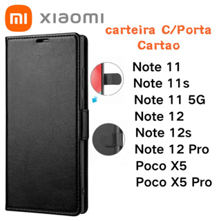 Capa Capinha Case Carteira Flip para Xiaomi Redmi Note 11 / 11s / 12 / 12s / 12Pro / Poco X5 / X5 Pro - Envio Rapido em Oferta na Shopee