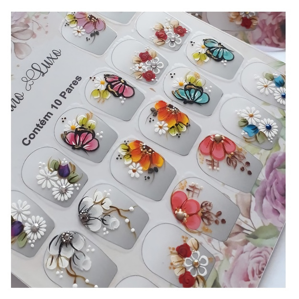 2 cartelão luxo cartelas de adesivos artesanais para unhas jóias strass pedrarias cartelão com 20
