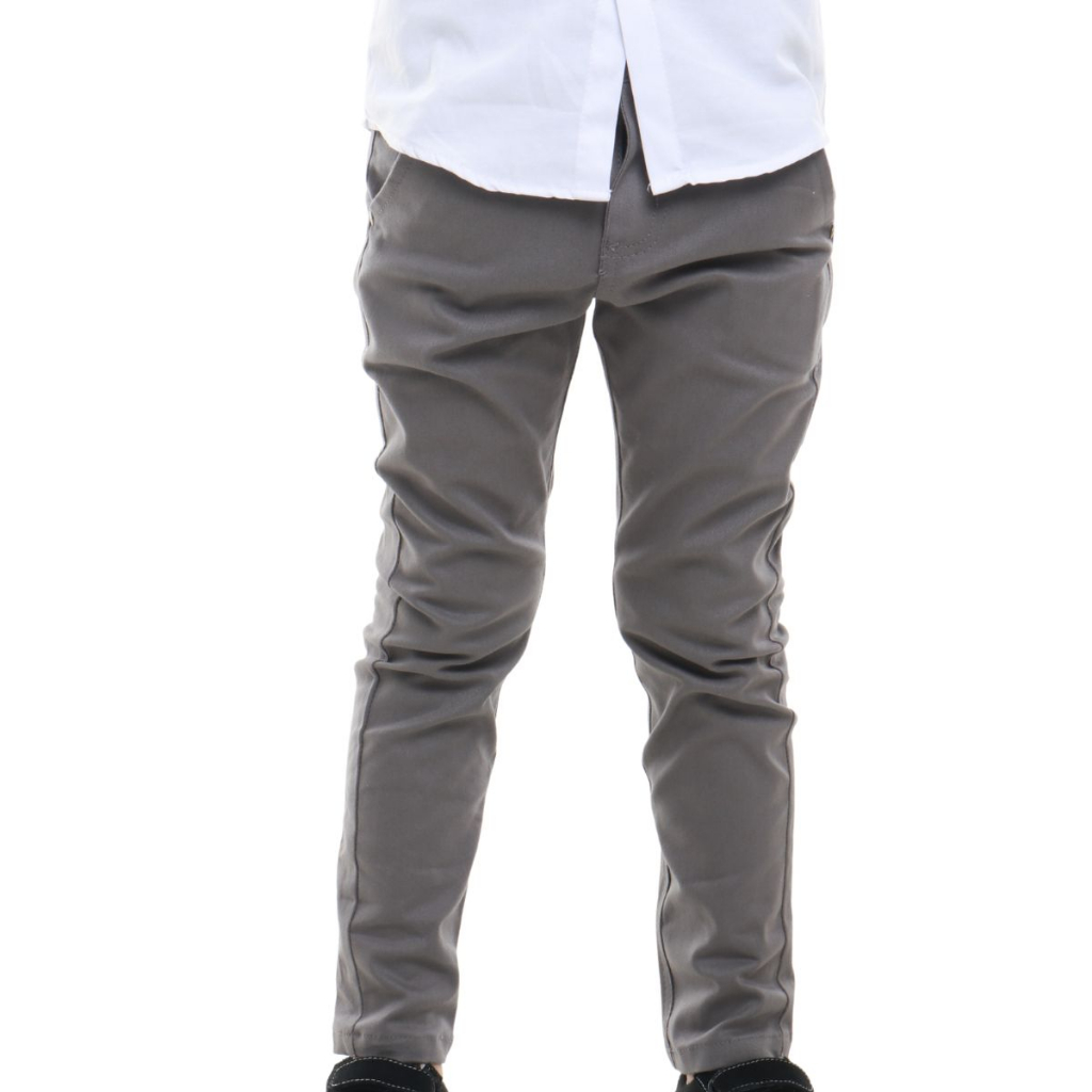 Calça Infantil Masculina Sarja Bolso Faca Cinza e verde Oliva C002