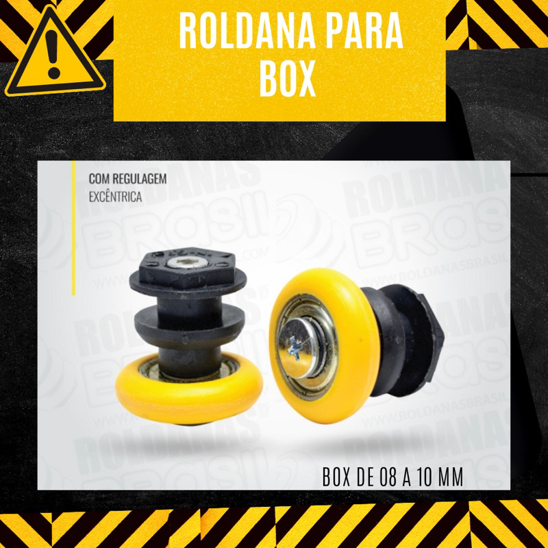 kit Roldana pra Box de vidro temperado de 08 a 10 mm- FACIL INSTALAÇÃO em Oferta na Shopee