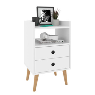 Mesa de Cabeceira Retro Dream 2 Gavetas Varias Cores
