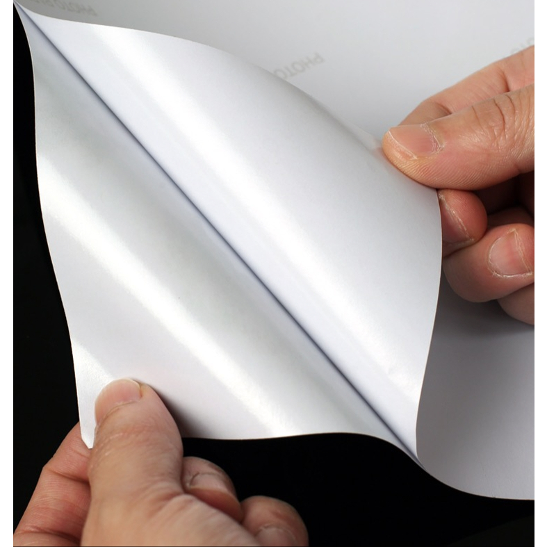 Vinil Adesivo Branco Brilhante A4 Prova Dágua 20 Folhas  Jato Tinta