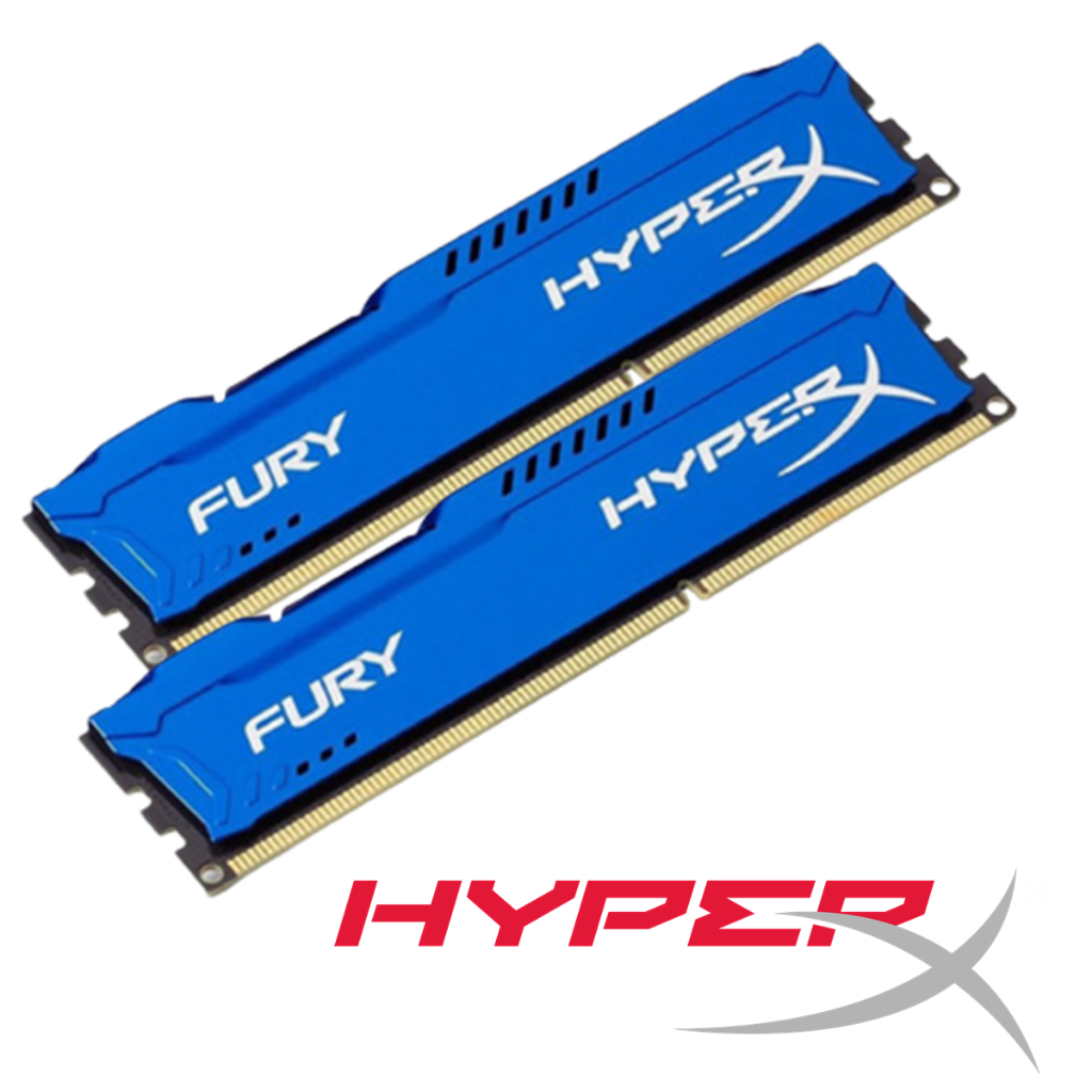 Kit 2 Memória RAM DDR3 8GB 1600Mhz Fury Hyperx Dual Channel 16Gb (2X8GB) com Dissipador Original com Garantia