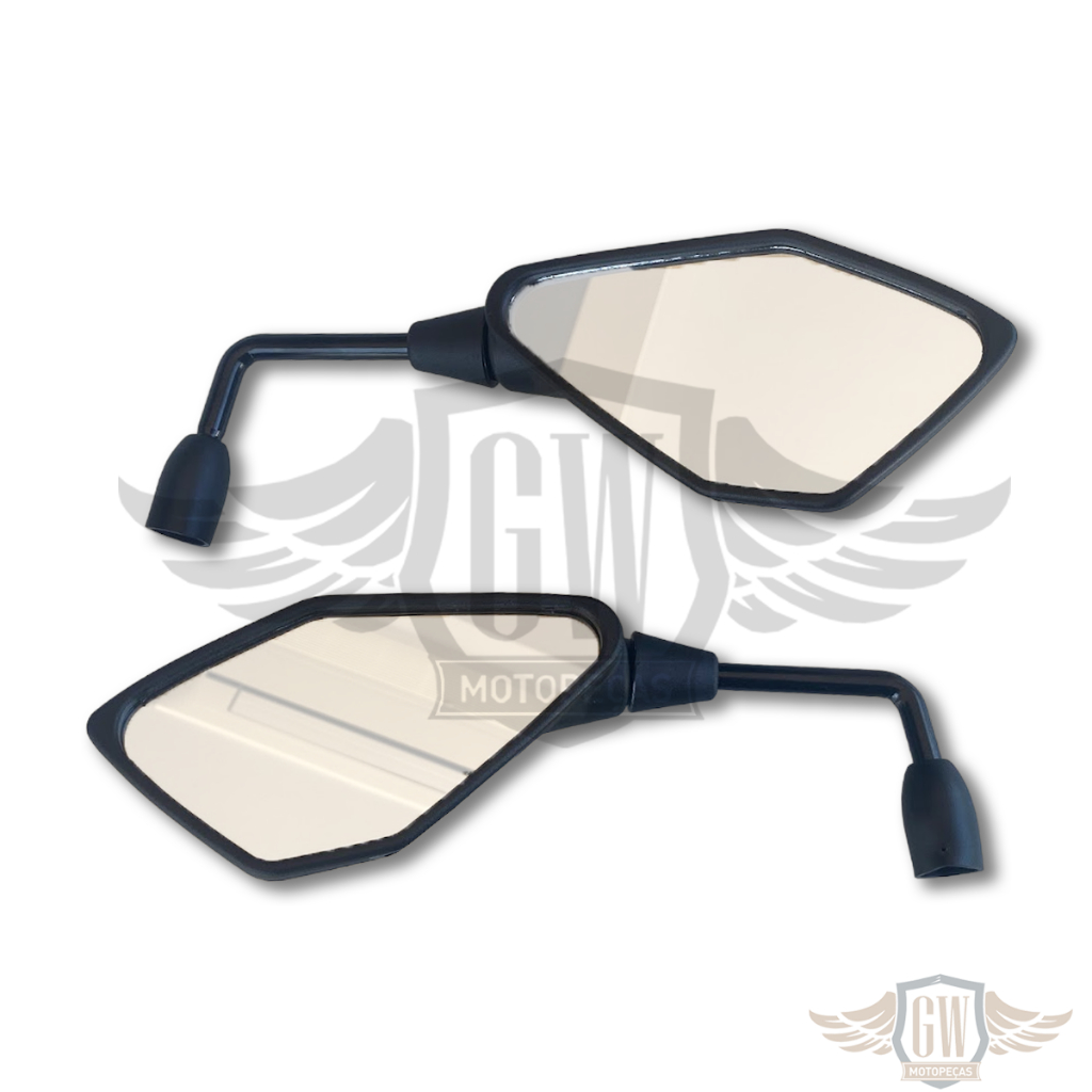 Retrovisor Rvg Kawasaki Z400 Rebaixado 90 Honda Lente Plana em Oferta na Shopee