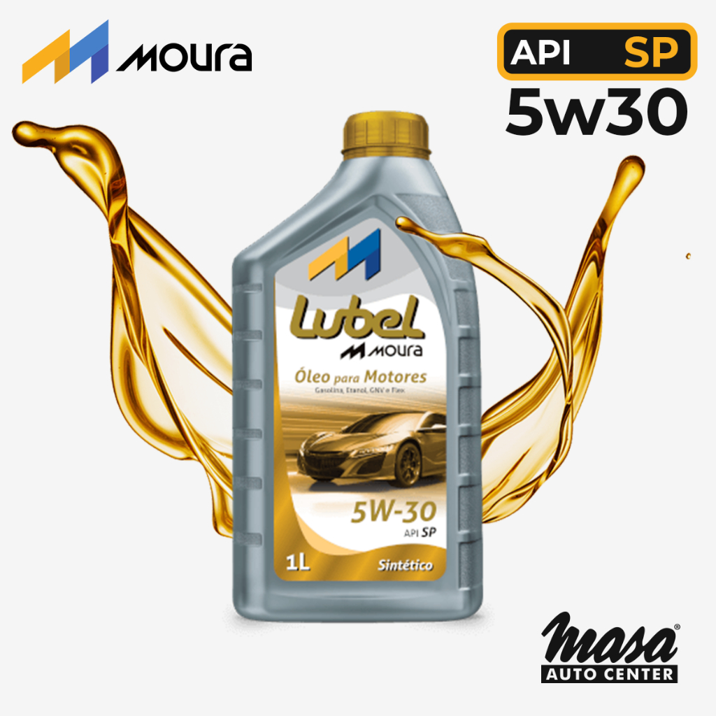 Óleo 5w30 Moura Lubel 100% Sintético Motor Carro API SP Motor Flex e Diesel