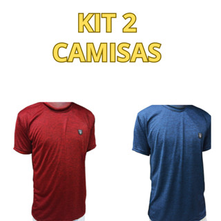 kit 2 (duas) camisetas basica lisa camisa academia manga curta dry fit treino moda fitness