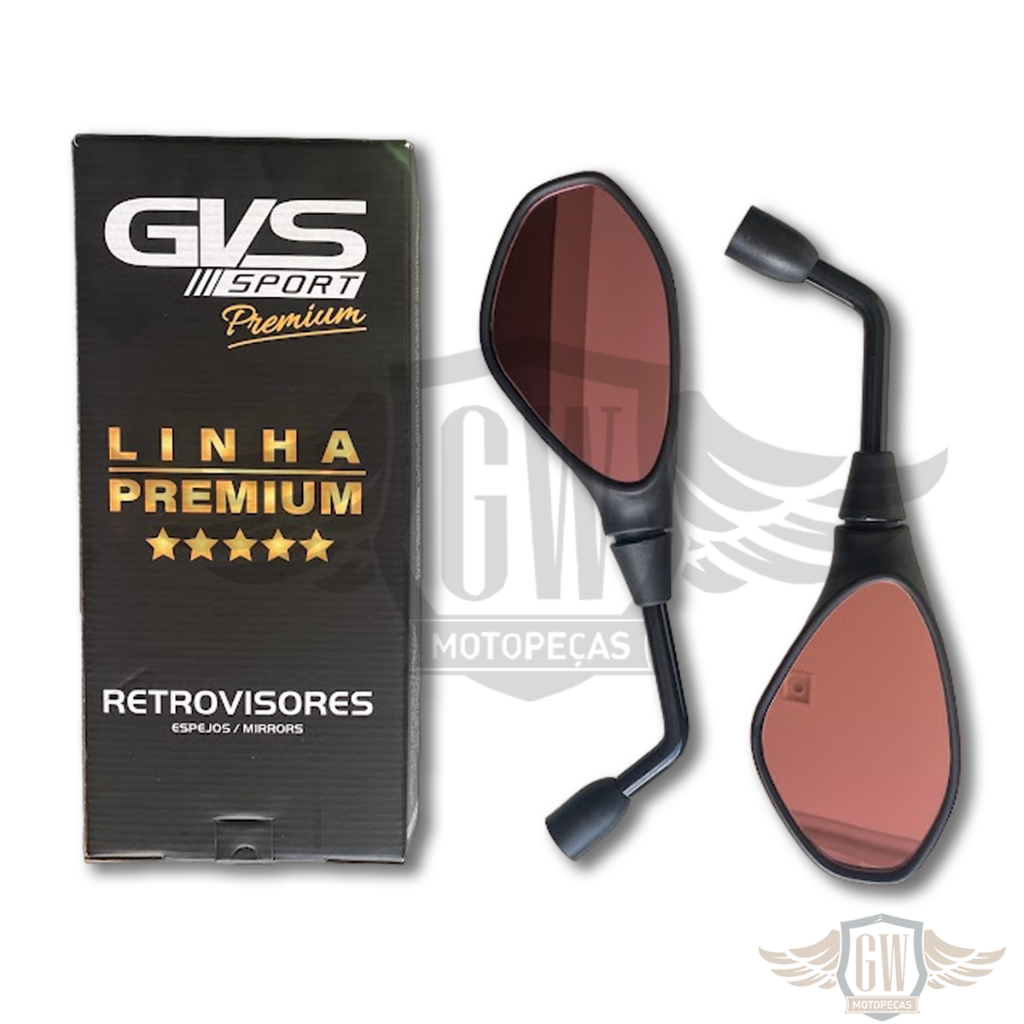 Retrovisor Gvs Bmw F800 Haste Fixa Honda Lente Convexa Ruby em Oferta na Shopee